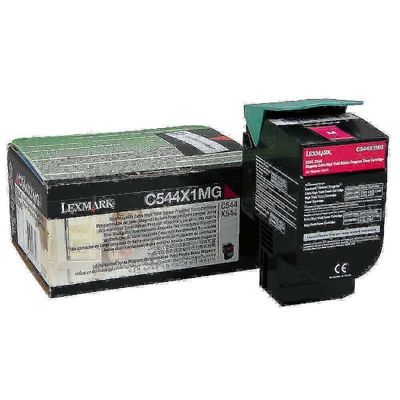 Lexmark C544 X548 Original Magenta Extra High Yield Toner Cartridge C544X1MG