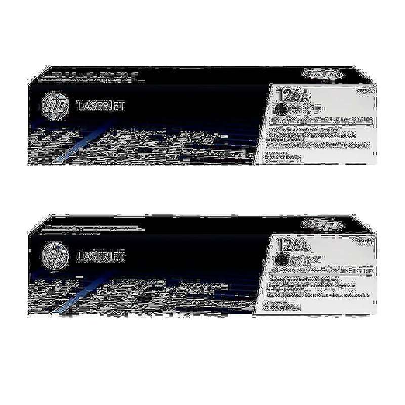 HP CP1025, M275nw Original 2-pack Black Toner Cartridges 126A