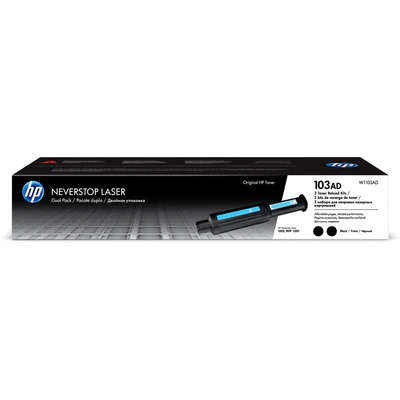 HP W1103AD Original Black Dual Pack Toner Cartridge 103AD