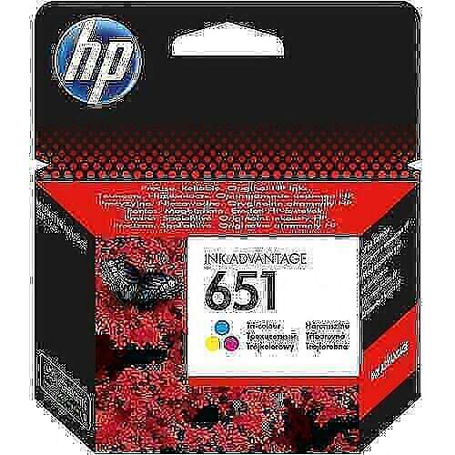 HP Deskjet 5575, 5645 Genuine Tri Colour Ink Cartridge 651