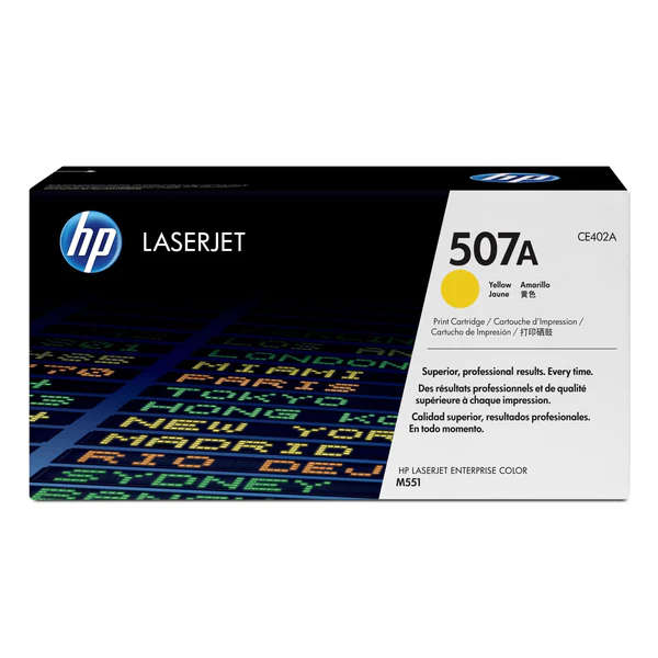 Hp Enterprise M551, M575 Original Yellow Toner Cartridge 507A
