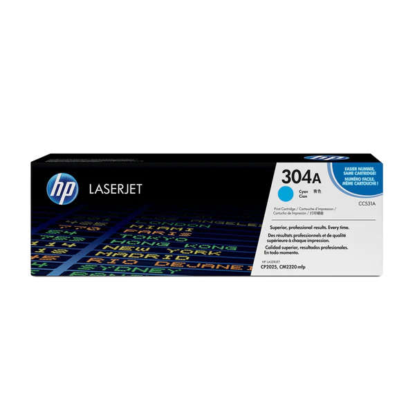Hp CP2025, CM2320mfp Original Cyan Toner Cartridge 304A