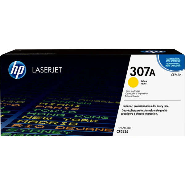 HP CP5225 CE742A Original Yellow Toner Cartridge LaserJet 307A