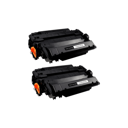 Hp LaserJet P3010,P3015 Compatible 2Pack Black Toner Cartridges 55X