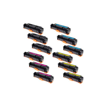 Hp LaserJet CM1312 CP1215 Compatible Value Pack x 3 Toner Cartridges 125A