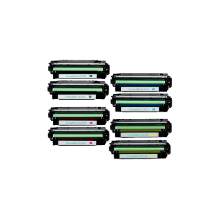 HP CP3525,CM3530 Compatible Double Value Pack Toner Cartridges 504A