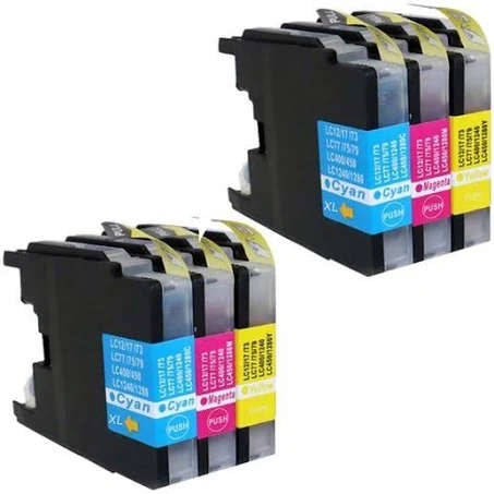 Brother LC-77XL Compatible 2PACK Tri-Colour Ink Cartridges
