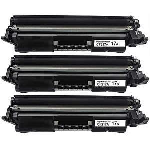 Hp Pro M102, MFP M130nw Compatible Black 3 Pack Toner Cartridges CF217A/17A
