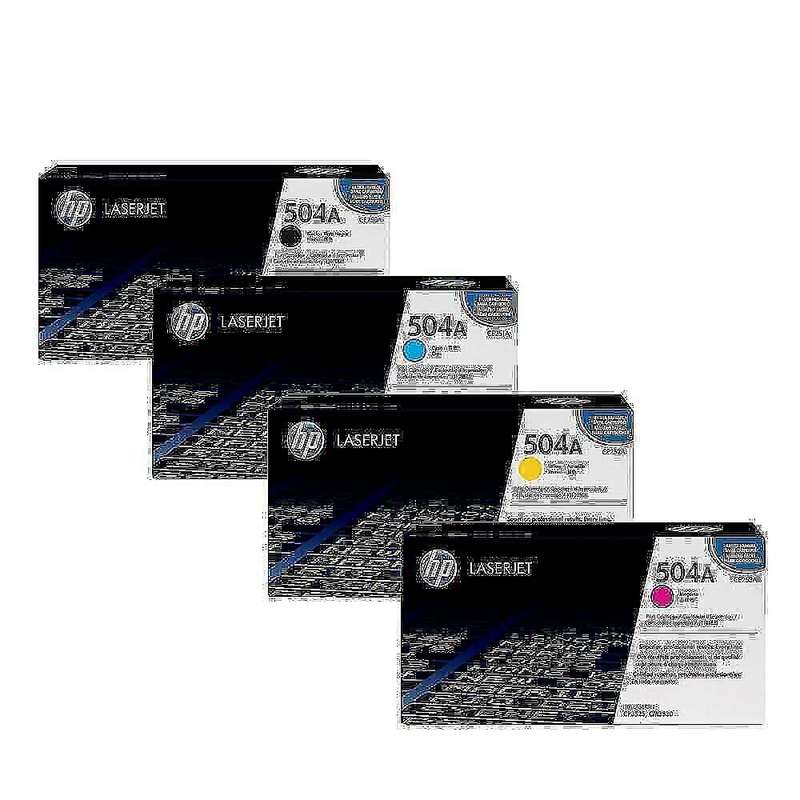 Hp CP3525 CM3530 Original Toner Cartridge Value Pack 504A