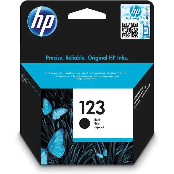 HP DeskJet 1110 Original 123 Black Ink Cartridge F6V17AE