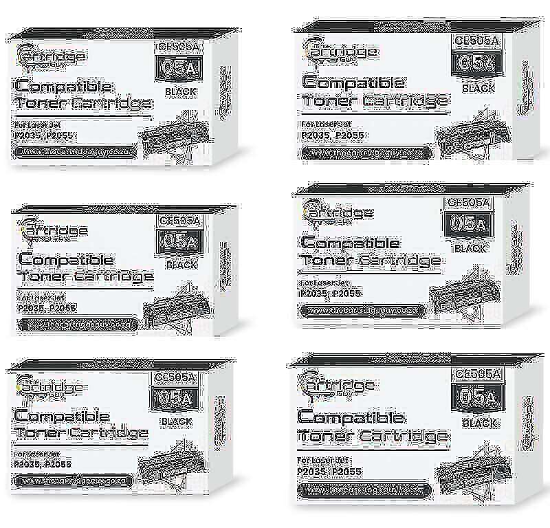Hp P2035,P2055 Compatible 6PACKS Black Toner cartridges 05A