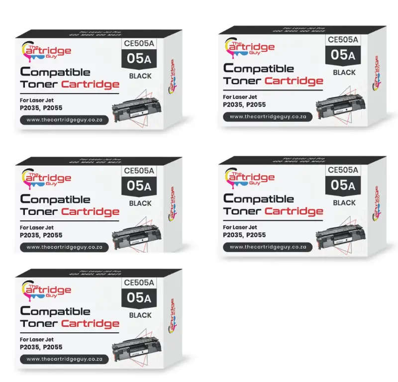 Hp LaserJet P2035/p2055 Compatible 5PACK Black Toner Cartridges 05A