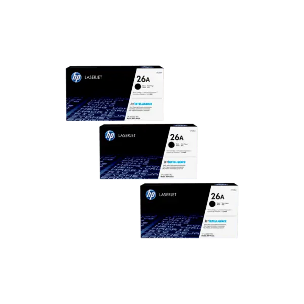 HP Pro M402, M426 Original 3 Pack Black Toner Cartridge 26A