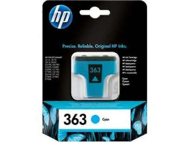 HP 3100 Original Cyan Photosmart Ink Cartridge 363