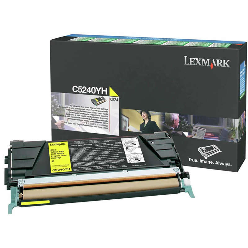 Lexmark C524 532 Yellow Original High Yield Cartridge C5240YH