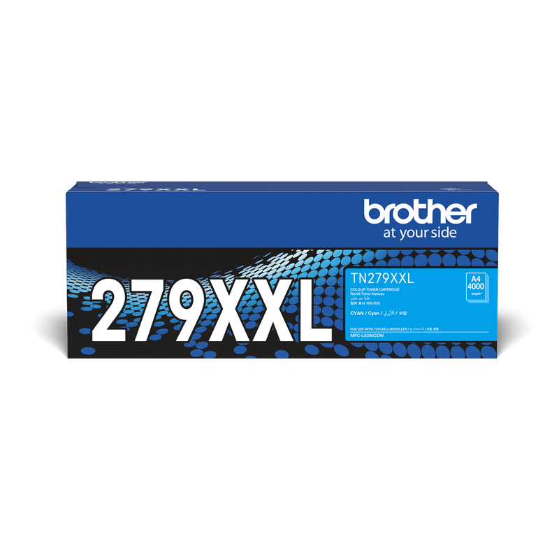 Brother MFC-L8390CDW Toner Cartridge Super High Yield Cyan With 4,000 Pages TN-279XXLC