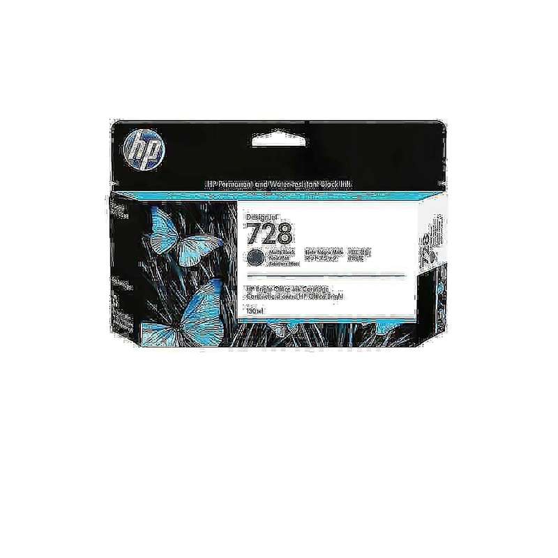 HP 728 130-ml Original DesignJet Ink Cartridge - Matte Black 3WX25A