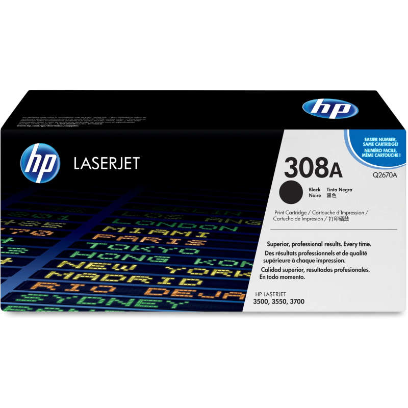 Hp Color LaserJet 3550, 3500 Original Black Toner Cartridge 308A