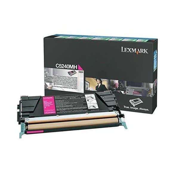 Lexmark C524, 524DN 534DTN Original Magenta Toner Cartridge C5240MH