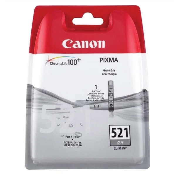 Canon iP3600, iP4600 Original Grey Ink Cartridge CLI-521