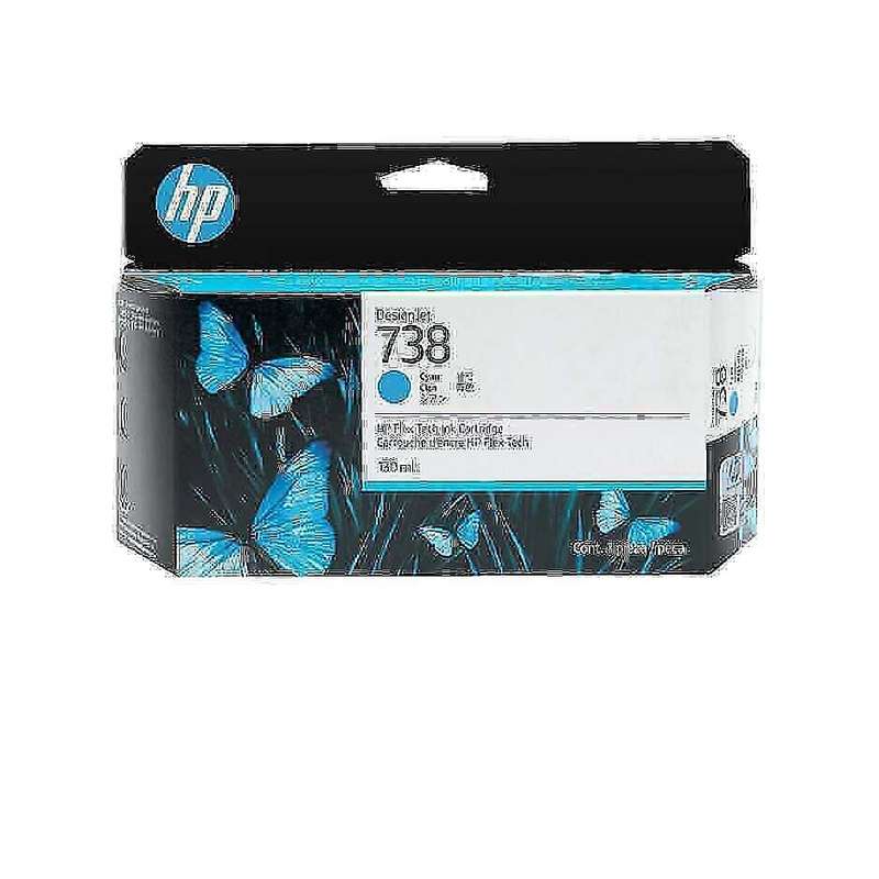 Hp 498N5A Original Cyan DesignJet 130-ml Ink Cartridge 738
