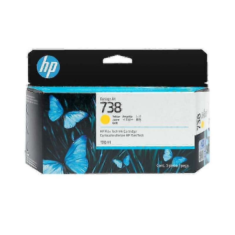 Hp 498N7A Original Yellow DesignJet 130-ml Ink Cartridge 738