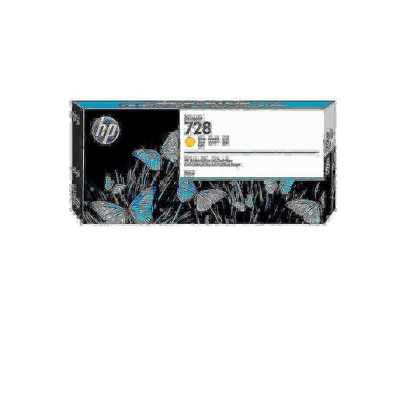 HP F9K15A Original Yellow DesignJet 300-ml Ink Cartridge 728