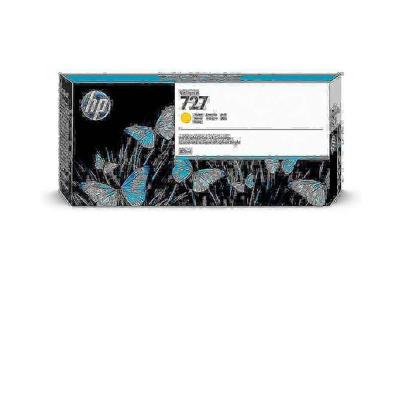 Hp T1500, T920 Original Yellow 300ml Ink Cartridge F9J78A/727