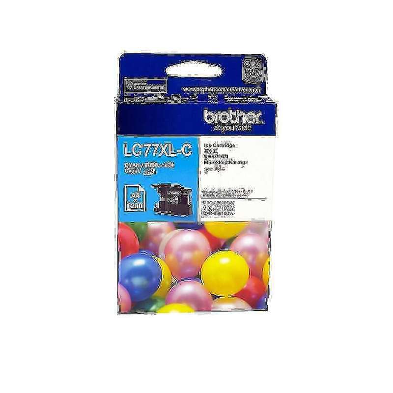 Brother LC-77XLC Original Cyan High Yield Ink Cartridge MFCJ6510DW
