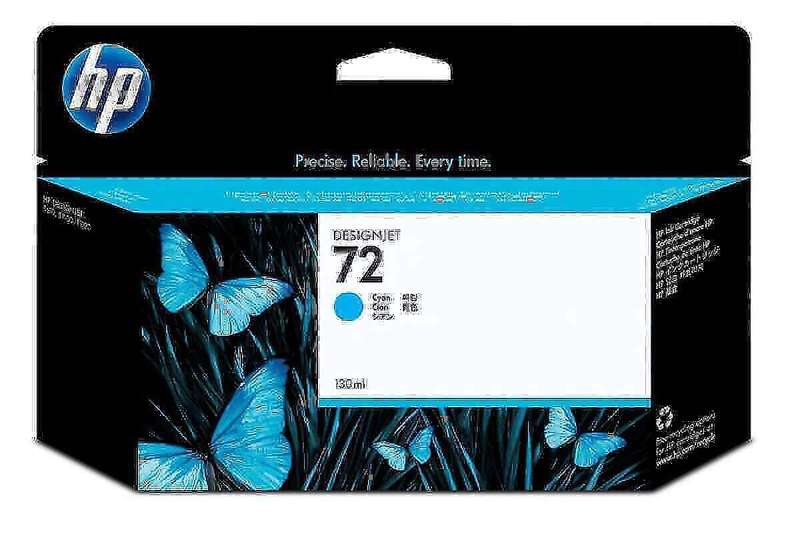 Hp T610, T620 Original Cyan DesignJet 130-ml Ink Cartridge C9371A/72