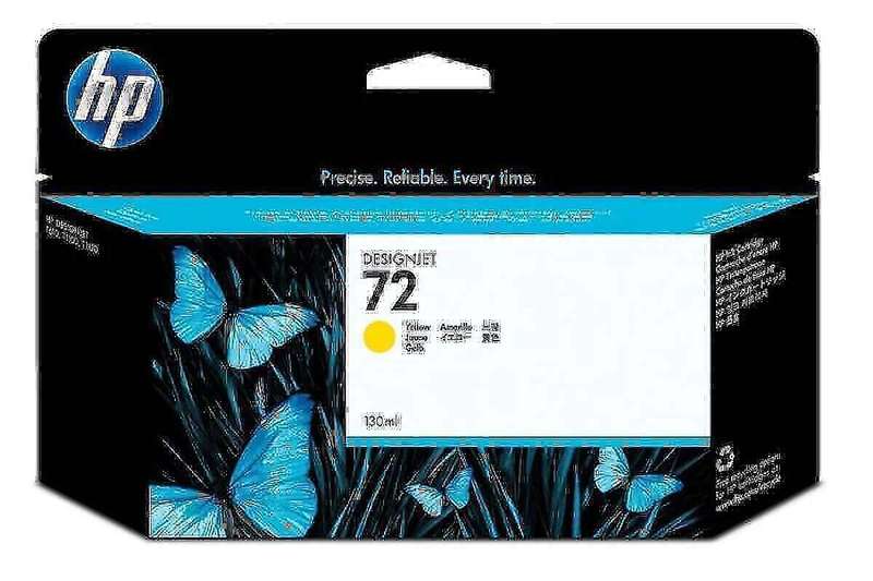 Hp T610, T620 Original Yellow DesignJet 130-ml Ink Cartridge C9373A/72