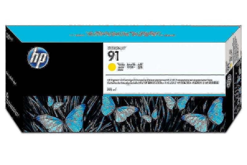 Hp Z6100 Original Yellow DesignJet 775-ml Ink Cartridge with Vivera Ink C9469A/91