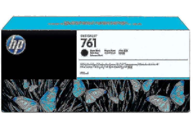 Hp T7100 Original Matte Black DesignJet 775-ml Ink Cartridge CM997A/761