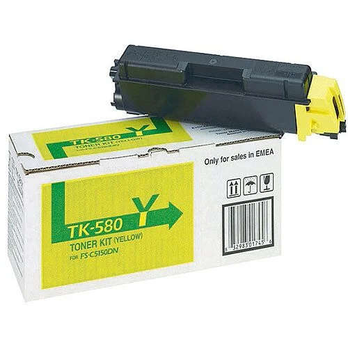 Kyocera TK-580 Original Yellow Toner Cartridge 1T02KTANL0