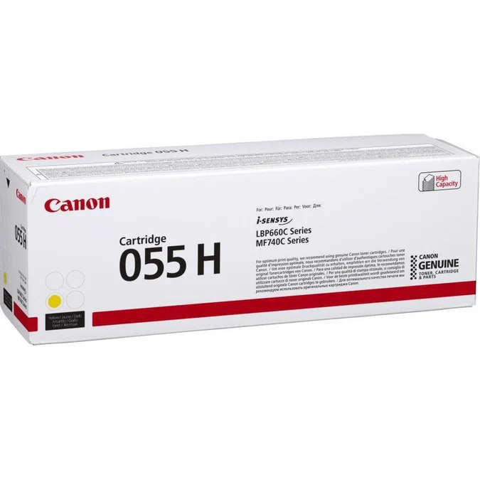 Canon 055H Original Yellow High Yield Toner Cartridge - 3017C002