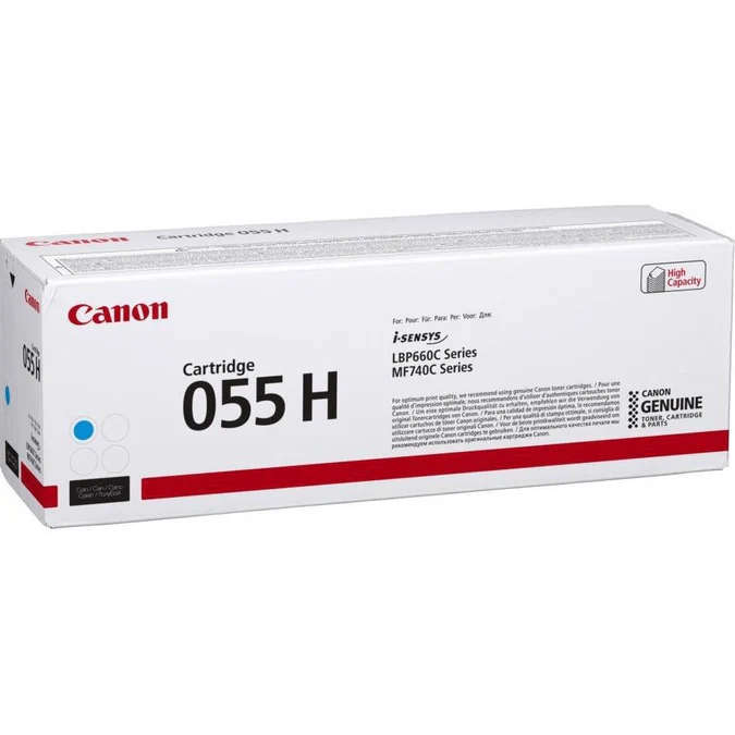 Canon 055H Original Cyan High Yield Toner Cartridge - 3019C002