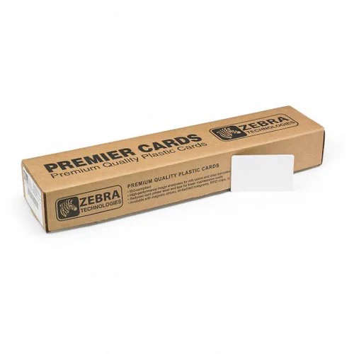 Zebra Premium Genuine Blank PVC Cards - Pack of 500