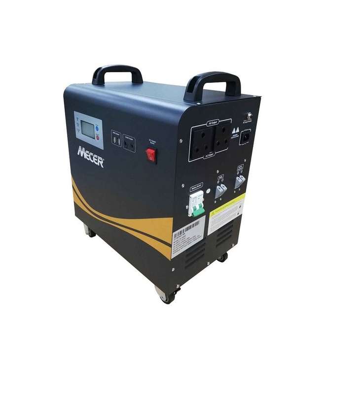 Mecer 1Kw 12V 1x100A Battery Pure Sine Wave - Black