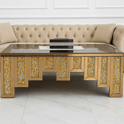Crystalline Mirrored Coffee Table