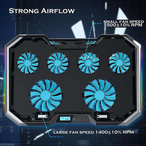 Laptop Cooling Pad With 6 Quiet Fans