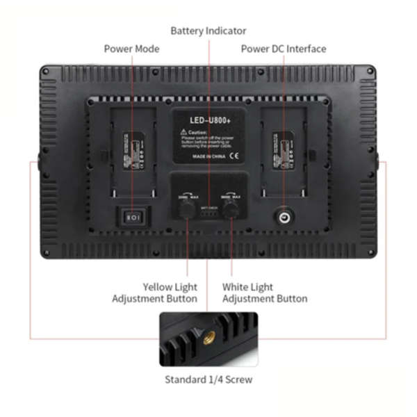 Rechargeable Video Led Light Kit  Pro LED 800 Photography
