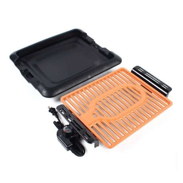 Non-Stick Electric Indoor Smokeless Grill and Griddle - 1000W - MTC