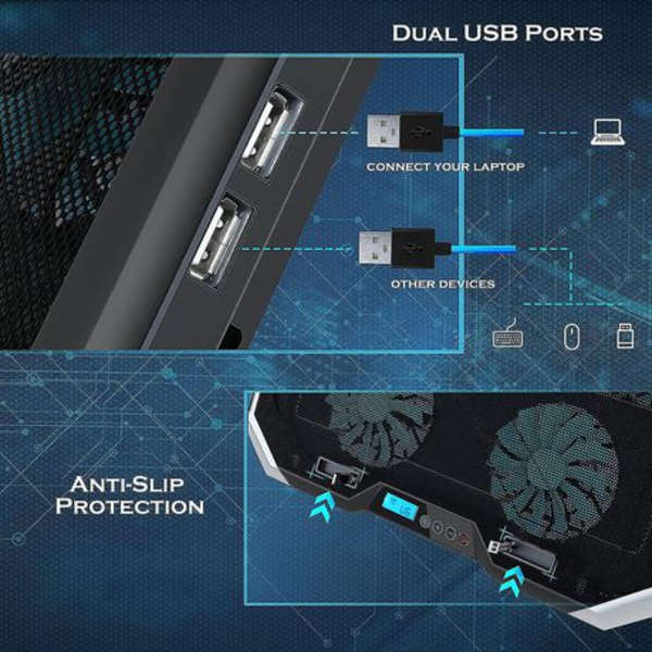 Laptop Cooling Pad With 6 Quiet Fans