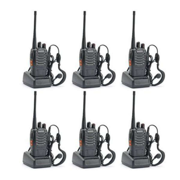 GS Baofeng BF-888S 16-Channel UHF 400-470MHz Walkie Talkie 2 Way Radio 6 Piece