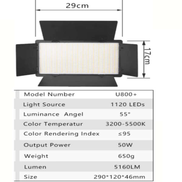 Rechargeable Video Led Light Kit  Pro LED 800 Photography