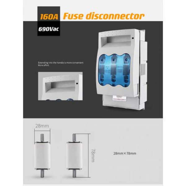 Fivestar - Solar battery fuse disconnector/Isolator 160A 3 pole