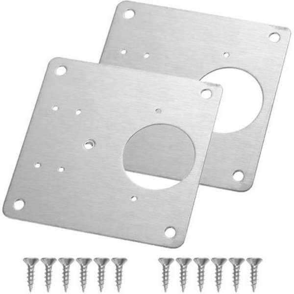 Cupboard Cabinet Door Hinge Repair Plates 2 Pack