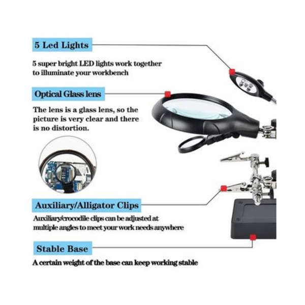 Welding Clip Magnifier Soldering Glass