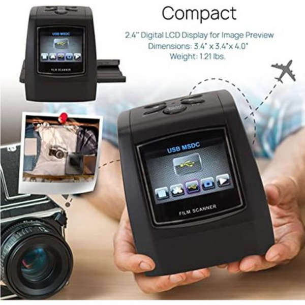DC 5V Portable Mini Film Scanner and Slide Digitizer USB2.0-Q-SMR1