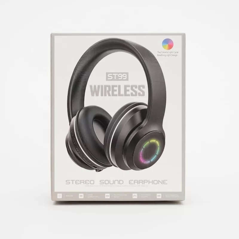 PANDA Premium Wireless Foldable On-Ear Headphones ST99 Black - Brand New